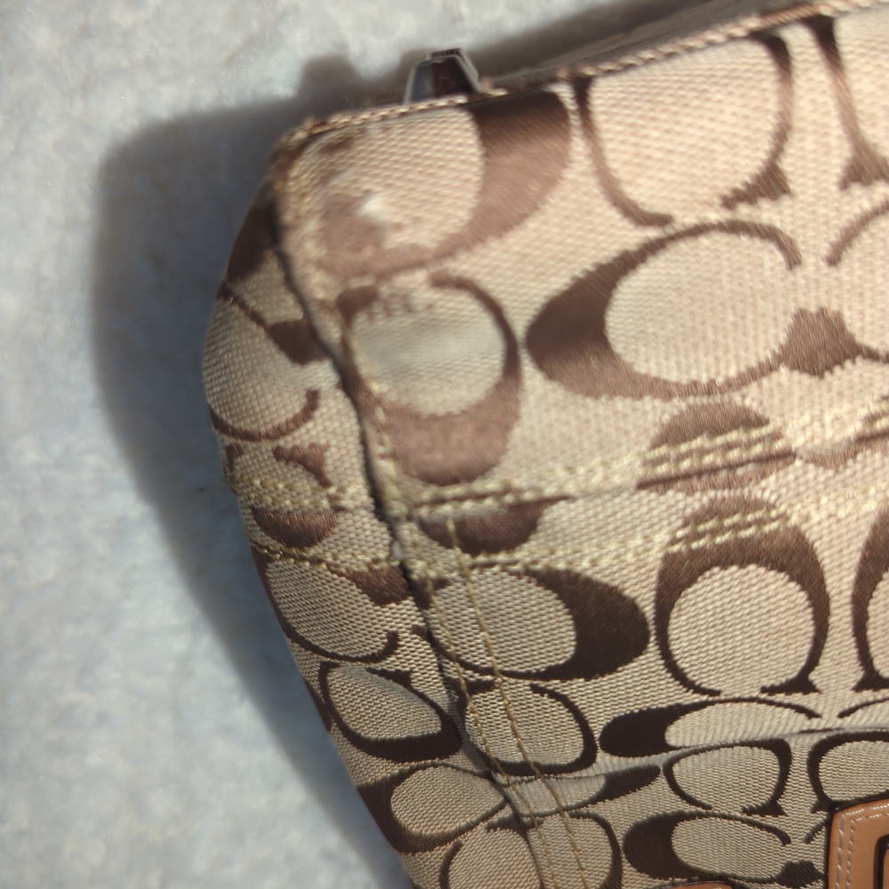 Coach Hampton Carryall Signature Canvas Leather Canvas Large Good Condition - Picture 3 of 6